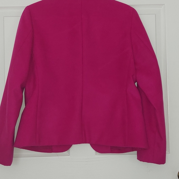 Chico's Vibrant Fuschia Mandarin Collar Blazer Sz. 1 NWT - Picture 5 of 5
